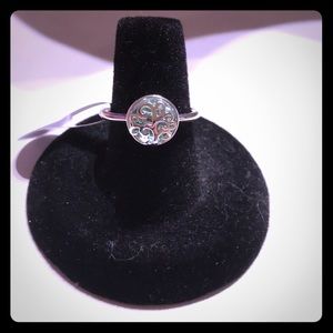 Sterling silver Lime green Family tree ring